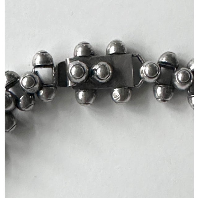 Silver Rare Mexican Modern Silver Jewelry Suite Caviar Model William Spratling For Sale - Image 8 of 12