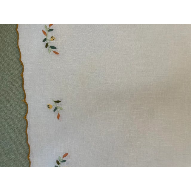 Embroidered Christmas Holiday Placemats & Napkins Set For Sale - Image 12 of 12