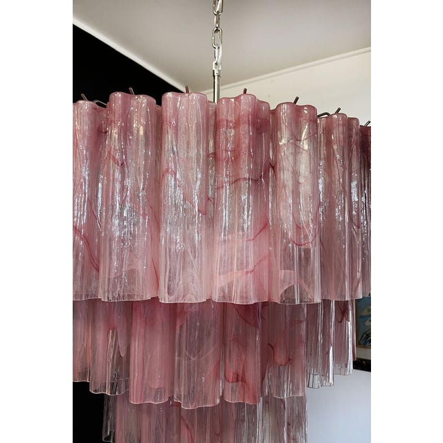 Large Vintage Murano Glass Tiered Chandelier, 1990 For Sale - Image 12 of 18