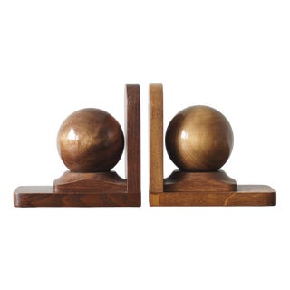 Mid-Century Modern Wooden Bookends, 1960s, Set of 2 For Sale