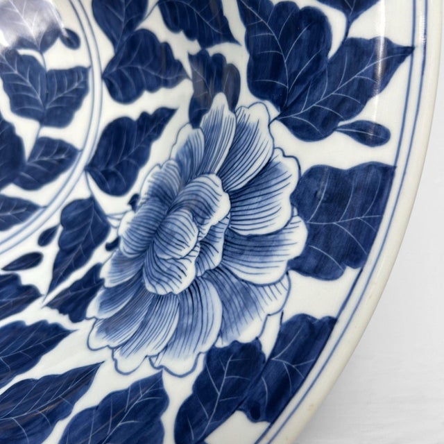 Large Porcelain Bowl with Peony Motif, Japan, 1960s For Sale - Image 12 of 17