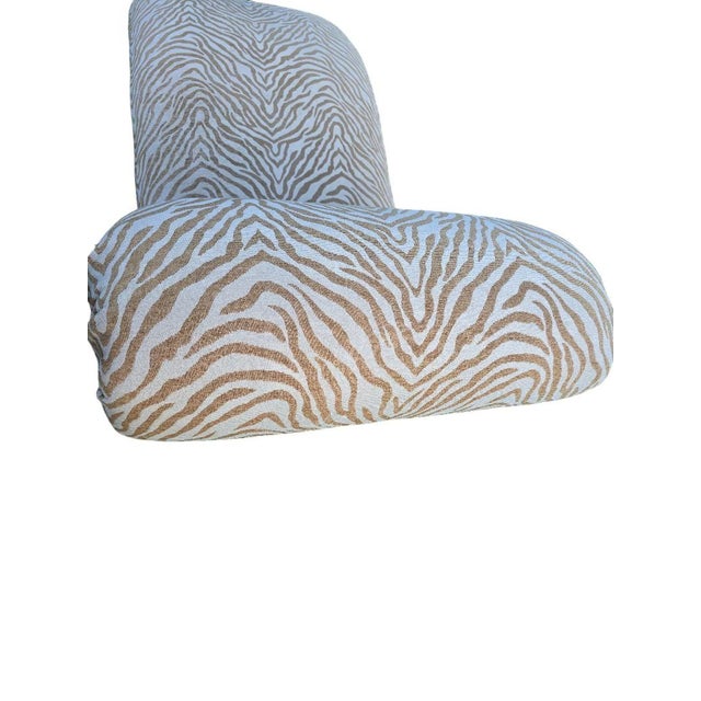 American Late 20th Century Animal Print Chaise Lounge For Sale - Image 3 of 8