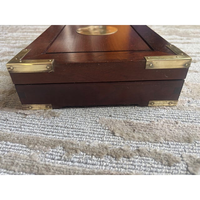 Asian Rosewood Brass Bound Jewelry Box For Sale In Philadelphia - Image 6 of 11