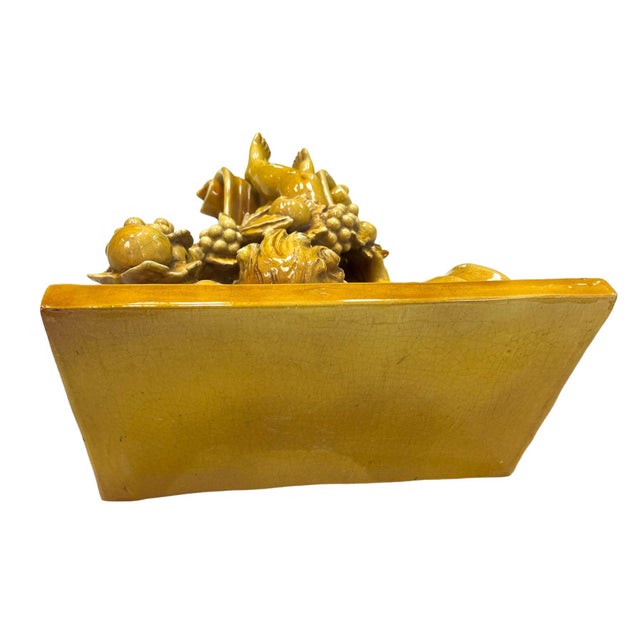 Early 20th Century Italian Baroque Revival Glazed Majolica Cherub Wall Bracket For Sale - Image 10 of 11