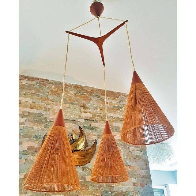 Teak Cascade Lamp by Ib Fabiansen for Fog & Mørup, Denmark, 1960s For Sale - Image 11 of 18