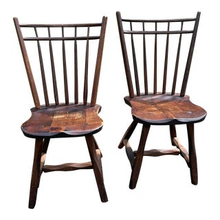 Pair of 1970s Hunt Country Birdcage Windsor Dining Chairs For Sale