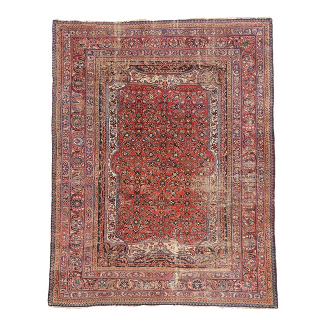Late 19th Century Persian Lilihan Rug, 08'08 X 11'00 For Sale