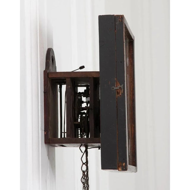 Rustic Framed German 19th Century Wall Clock For Sale - Image 3 of 6