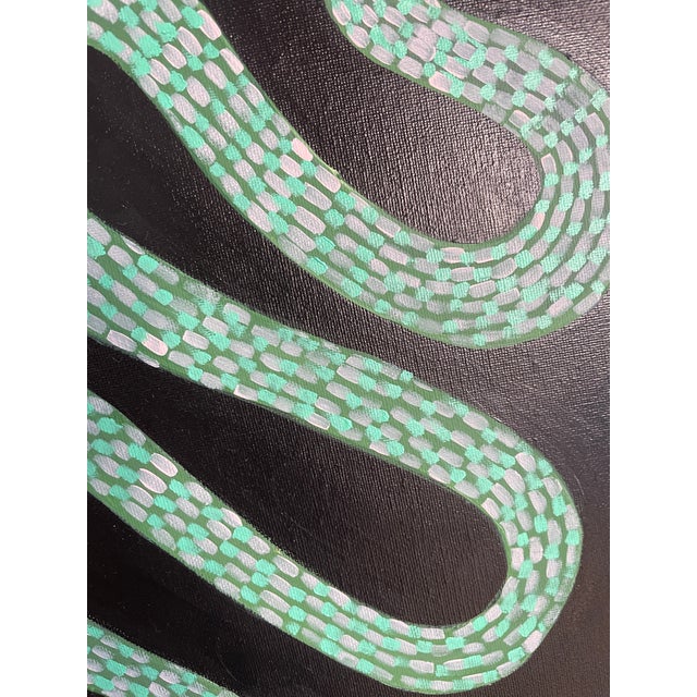 Contemporary Medium Patterned Snake Painting by Max and Alma For Sale - Image 3 of 6