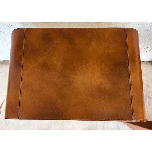 MCM Leather Side Tables Waterfall Pair For Sale In Miami - Image 6 of 11