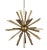 Matthew Izzo Home Starburst Large Pine Wood & Antique Gold Wash Chandelier For Sale - Image 4 of 4