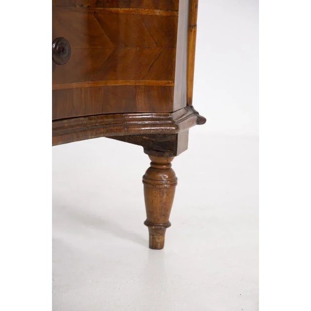 Wood Antique Italian Baroque Walnut Root Dresser, Veneto For Sale - Image 7 of 13