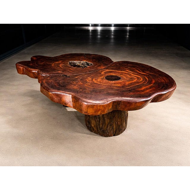 Auburn Monumental “Denúncia” Table Crafted From Reclaimed Brazilian Wood, 1970s For Sale - Image 8 of 16