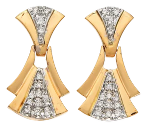 14KYW Diamond(0.60) Hinged Dangle Earrings, 2 pieces