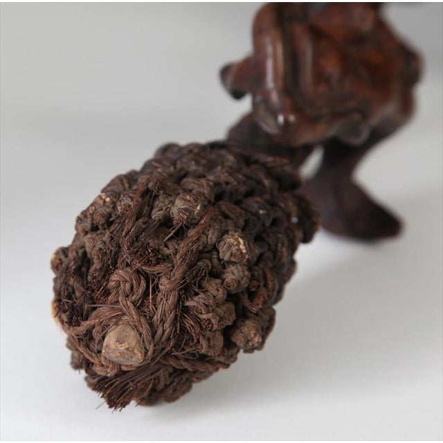 Wood Chinese Rootwood Fly Whisk, 19th Century For Sale - Image 7 of 8