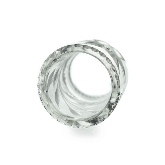 Mid 20th Century Cut Glass Napkin Rings and a Creamer Set- 3 Pieces For Sale - Image 6 of 6