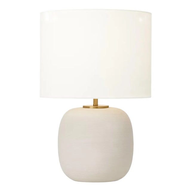 Hable by Visual Comfort Studio Hable Fanny Table Short Lamp in Matte Concrete For Sale