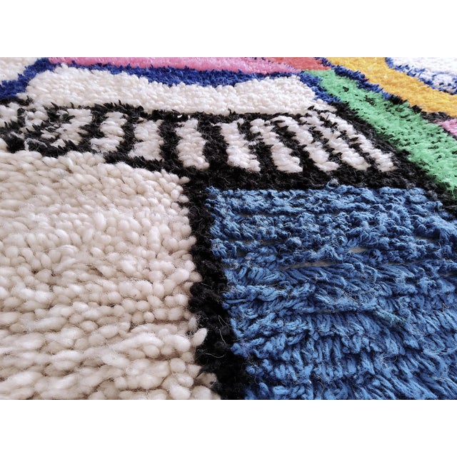 Berber Knotted Wool Rug For Sale - Image 5 of 7