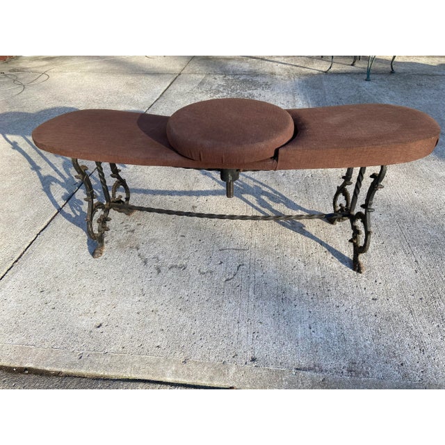 Antique 1900s Cast Iron Bench Photography Swivel Chair For Sale In Cleveland - Image 6 of 11