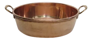 English Very Copper Cream Preserves Pan Pot by Benham & Froud Retailed by Harrods London