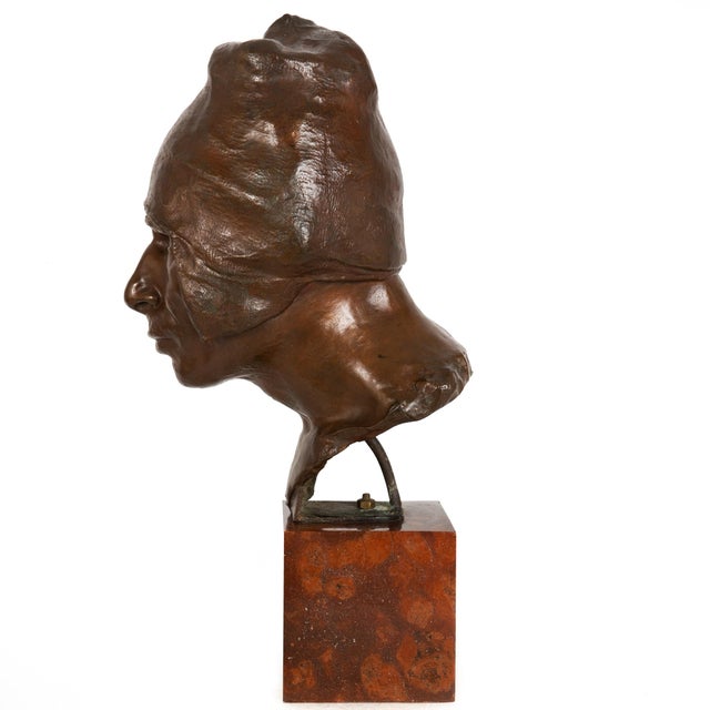 Italian Italian Bronze Sculpture Bust “The Wagoner" (1879) by Achille d'Orsi For Sale - Image 3 of 18