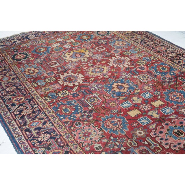 Antique Heriz Rug 6'11'' X 9'10'' For Sale In New York - Image 6 of 9