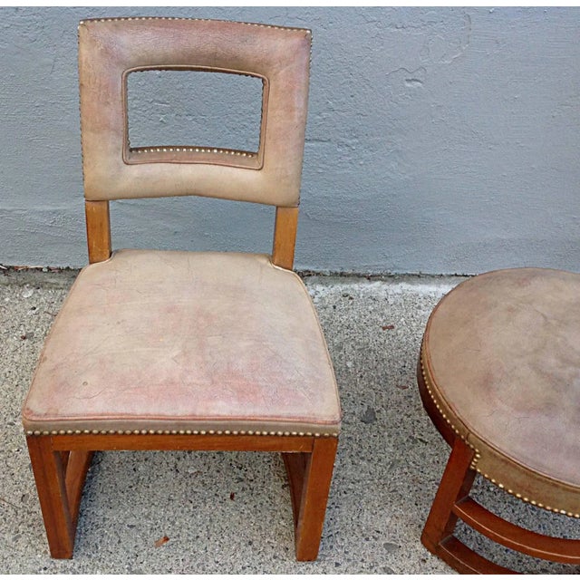 Herman Miller Gilbert Rohde Machine Age Side Chair and Stool For Sale - Image 4 of 11