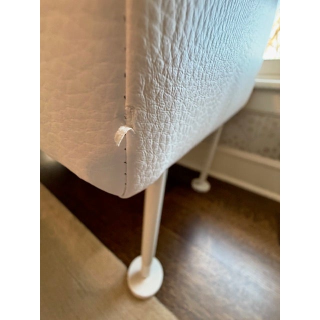 Brueton Undulatus Bench Custom White Leg For Sale - Image 10 of 12