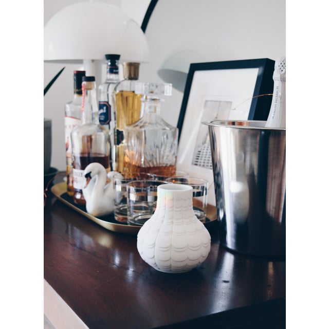 1960s Mid-Century Scherzer Bavaria West German Matte White Porcelain Vase For Sale In Atlanta - Image 6 of 13