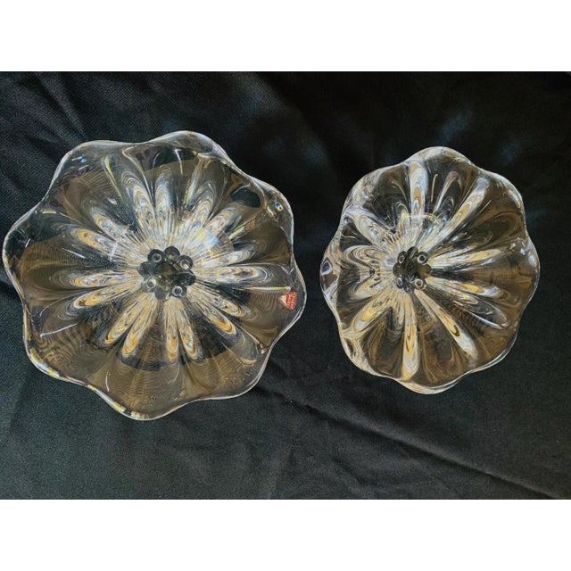 1980s Orrefors Sister Sweden Crystal Bowls - A Pair For Sale - Image 5 of 13