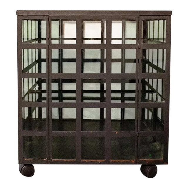 Iron & Glass Trolley by Anna Anselmi for Bieffeplast, 1980s For Sale