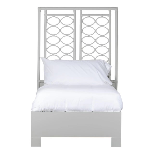 Infinity Platform Bed Twin Extra Long, Light Gray For Sale