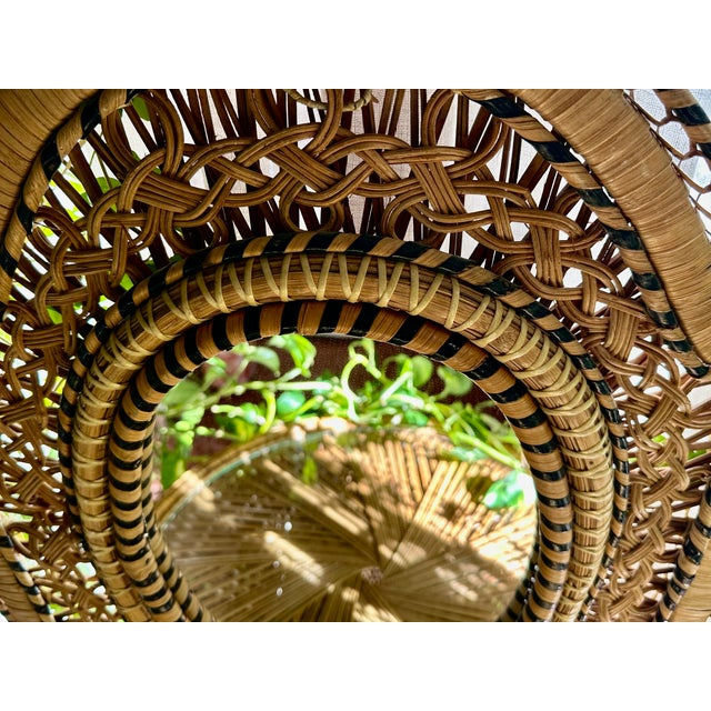 Exceptional vintage handcrafted mirror from the original collection of the film Emmanuelle, a symbol of the bohemian and...