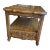 Late 20th Century Thomasville Carved Floral Side Table With Drawer and Open Shelf For Sale