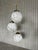 1960s 3-Globe Pendant Light in Marble-Patterned Glass and Brass, 1960s For Sale - Image 5 of 6
