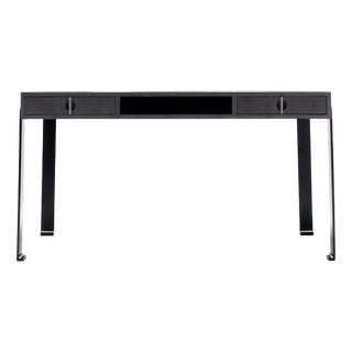 Lio Desk 140 in Tanganika Grigio Walnut and Black Steel by Haymann Editions For Sale