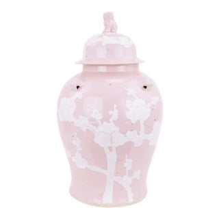 Pastel Ginger Jar in Pale Pink For Sale