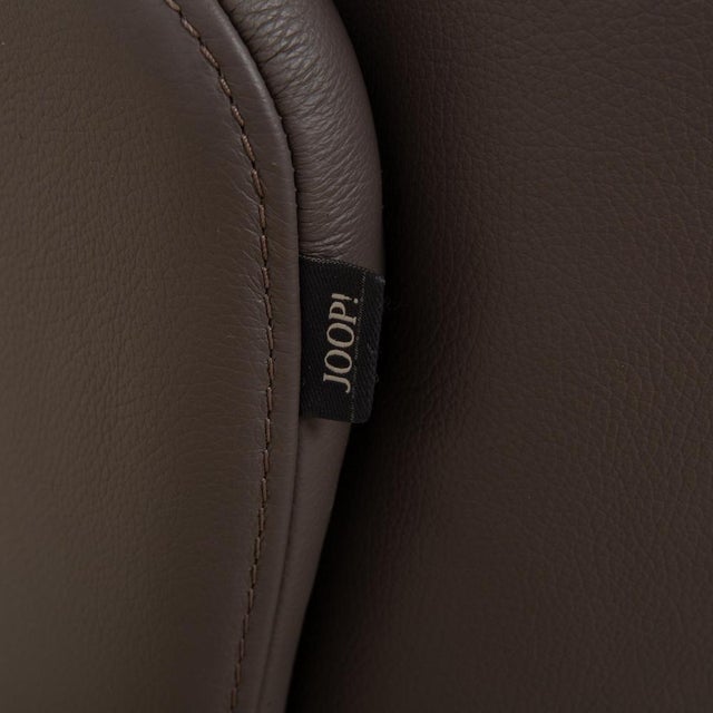 Model 8115 Armchairs and Ottoman in Grey Taupe Leather and Chrome, from Joop, Set of 2 For Sale - Image 14 of 18