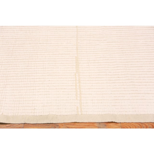 Nazmiyal Collection Contemporary Minimalist Cotton Rug For Sale - Image 4 of 5