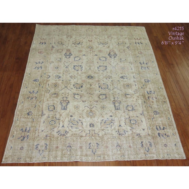Textile Zabihi Collection Worn Turkish Rug For Sale - Image 7 of 7