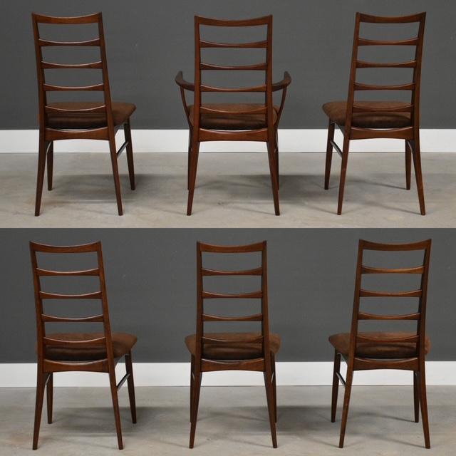 Mid-Century Modern 1960s Danish Modern Teak Lis Dining Chairs by Koefoeds Hornslet - Set of 6 For Sale - Image 3 of 9
