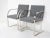 - 32"h, 23"w, 23"d, 18"h seat - BRNO chair designed by Ludwig Mies van der Rohe, no maker's mark - Chrome cantilever frame...