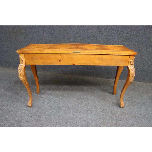 Ethan Allen County French Pine Console For Sale - Image 10 of 12