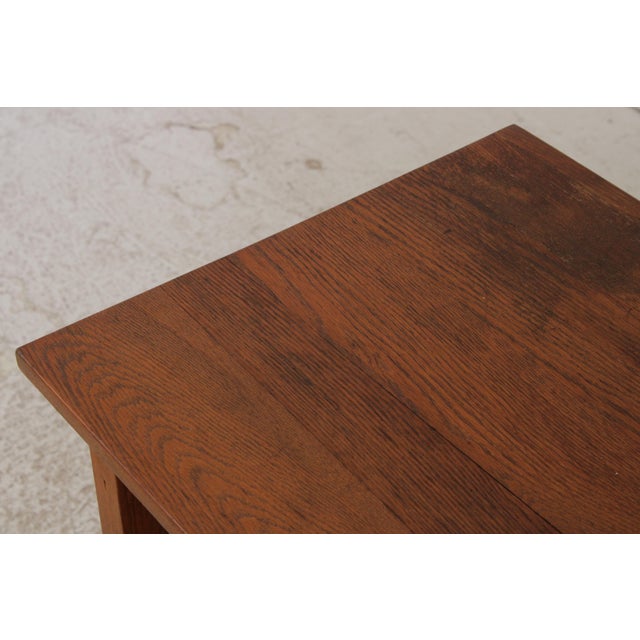 Stickley Antique Oak Library Table For Sale In Philadelphia - Image 6 of 12