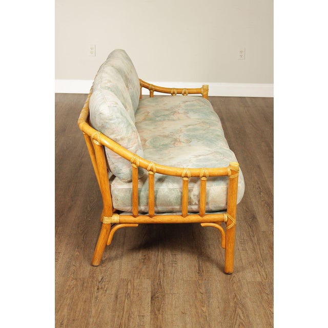 McGuire Organic Modern Rattan Three Cushion Sofa For Sale - Image 14 of 18