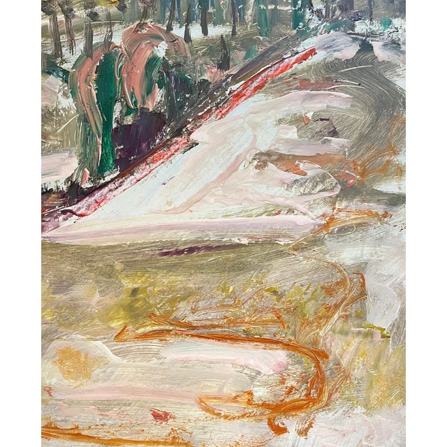 Jean Krille, Landscape 123, Oil on Masonite, 1981 For Sale - Image 5 of 10