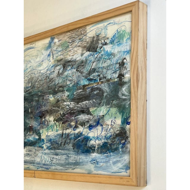 “Wash It Away” by Ellen Reinkraut is an abstract seascape. Undoubtedly, there is water. It is meant to be a positive...