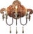 Contemporary Sconce Light Decorative Drops 3-arm Oxidized Wall Sconce For Sale - Image 3 of 3