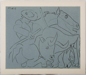Pablo Picasso, Bull Disarming a Picador, Etching