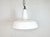 Large Industrial white enamel factory pendant light made by Benjamin in United States during the 1960s. White enamel...